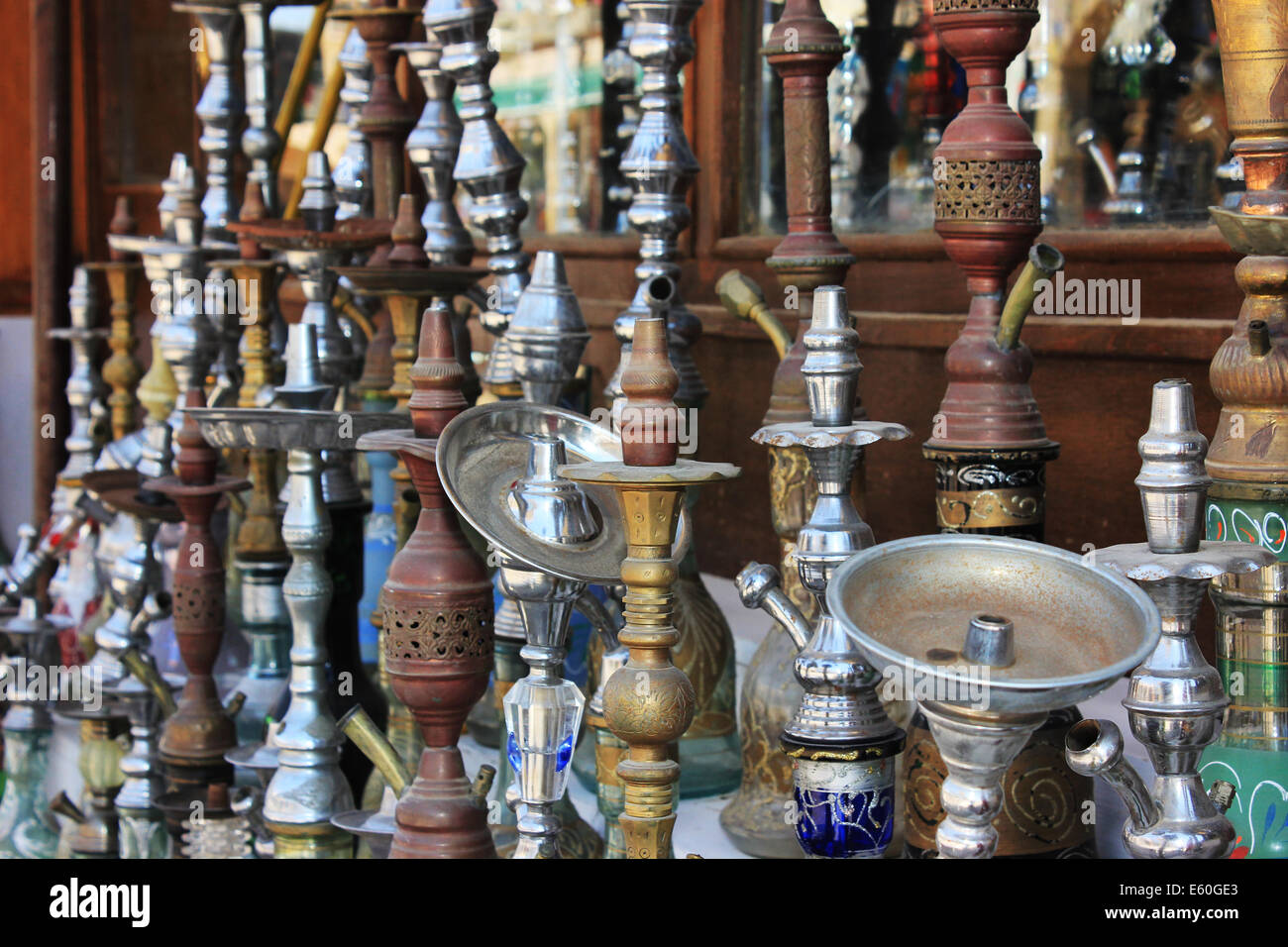 Il vecchio arabo hookah market Foto Stock