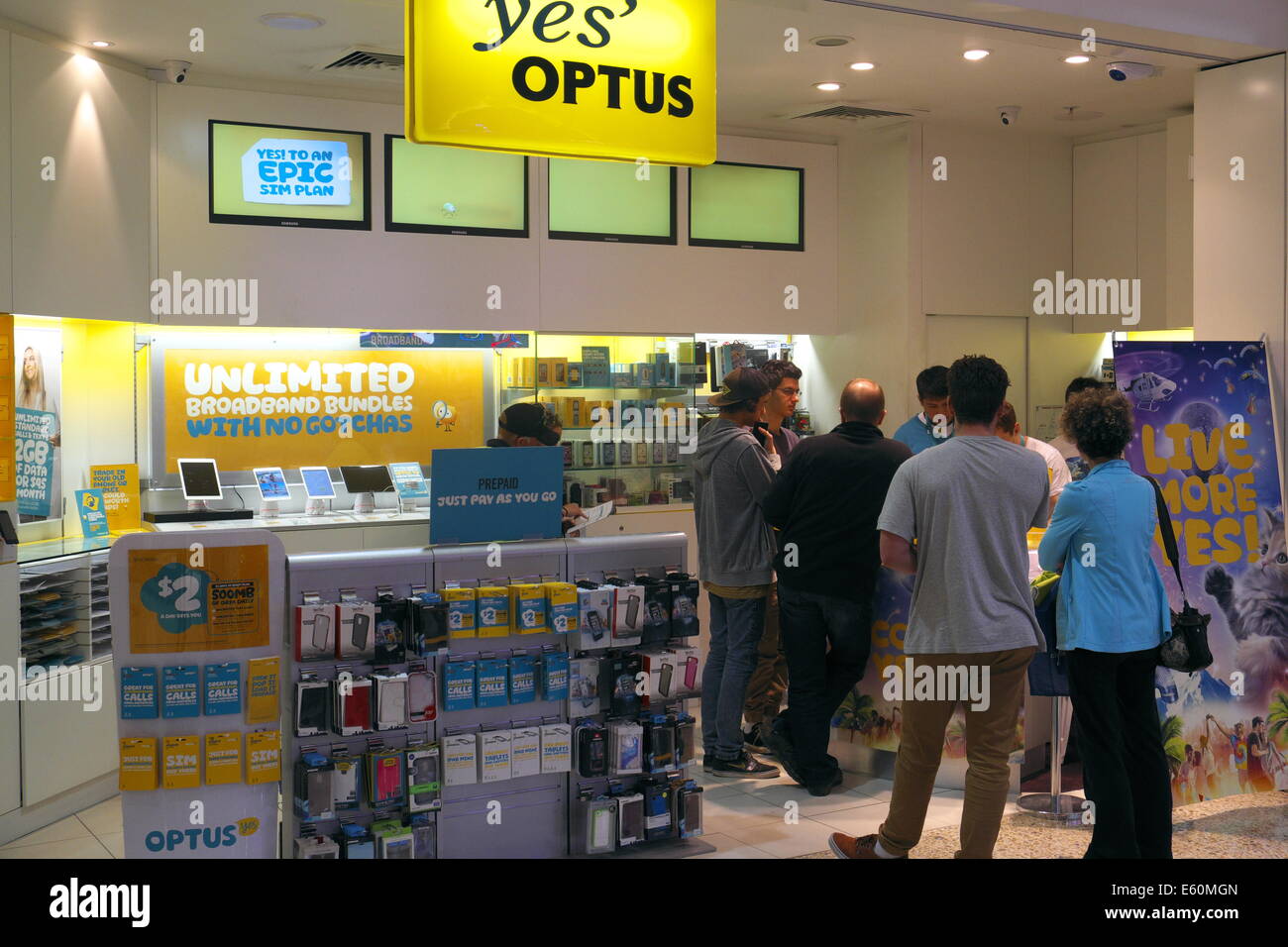 Optus store in warriewood,Sydney, Nuovo Galles del Sud, Australia Foto Stock