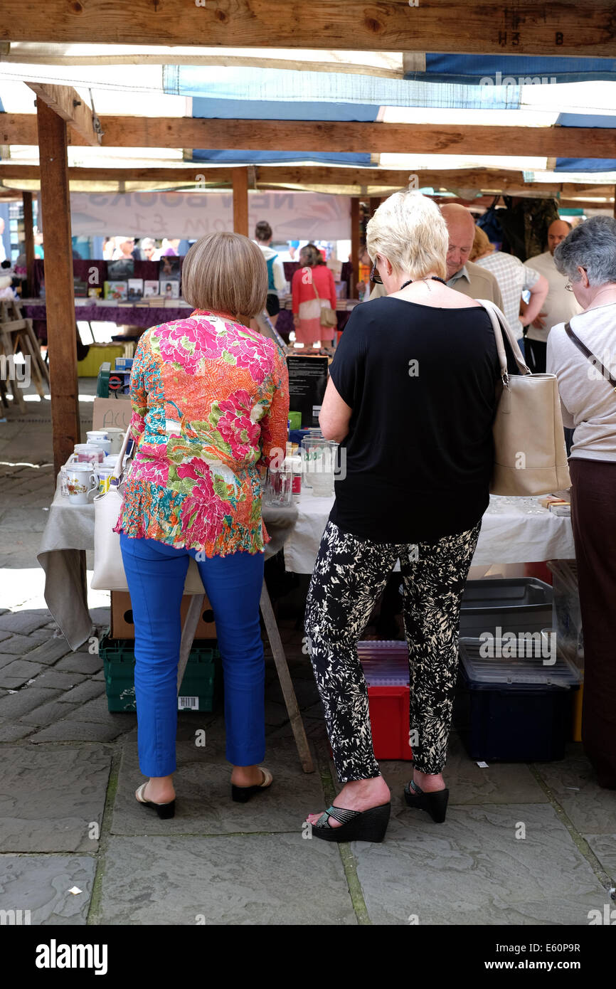 Mercato di Chesterfield, Derbyshire,l'Inghilterra,UK. Foto Stock