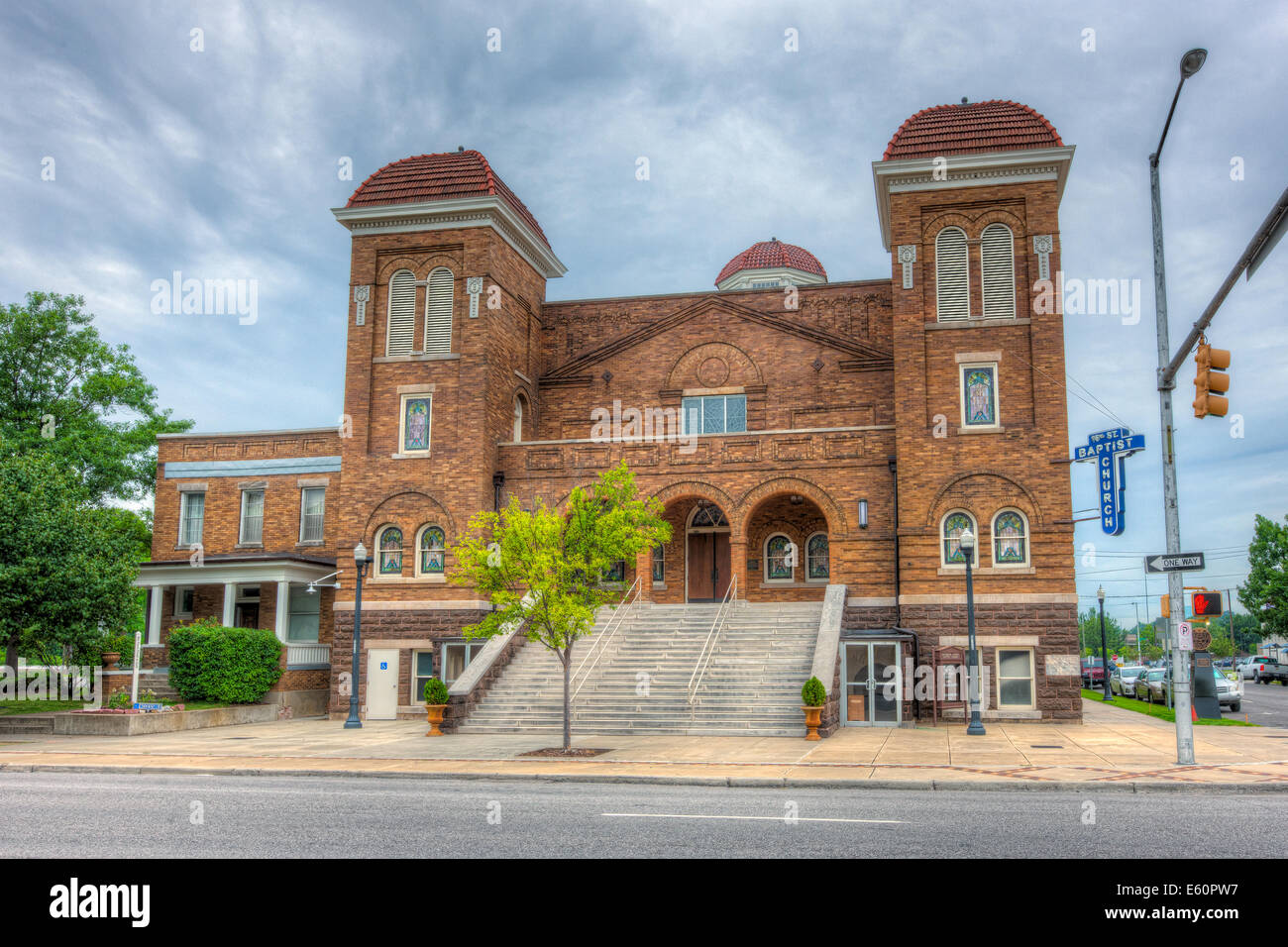 La 16th Street Chiesa Battista è stato il sito di sfondo razziale bombardamenti nel 1963 a Birmingham, Alabama. Foto Stock