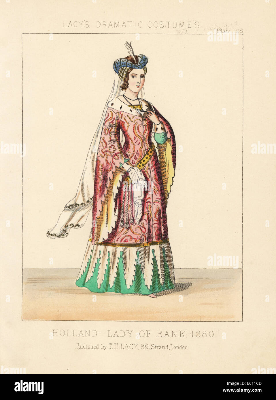 Signora di rango, Olanda, 1380. Foto Stock