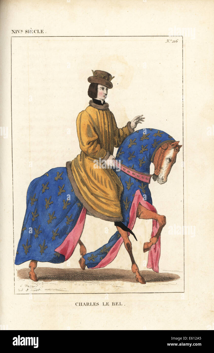 Carlo IV la fiera, re di Francia, 1294-1328. Foto Stock