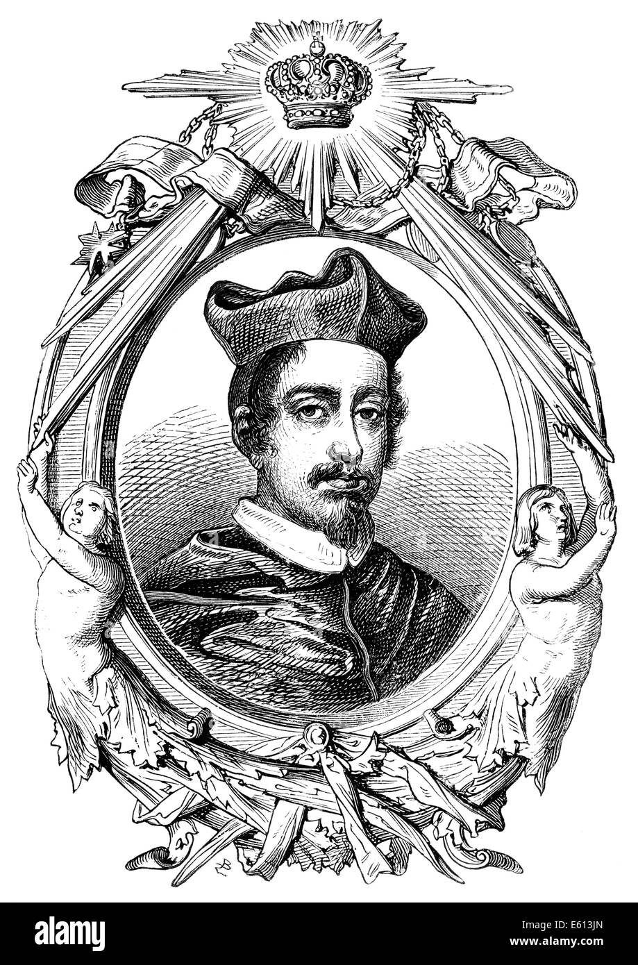 Luis Manuel Fernández de Portocarrero y de Guzman, 1635- 1709, un prelato spagnolo, il Cardinale Arcivescovo di Toledo, Foto Stock