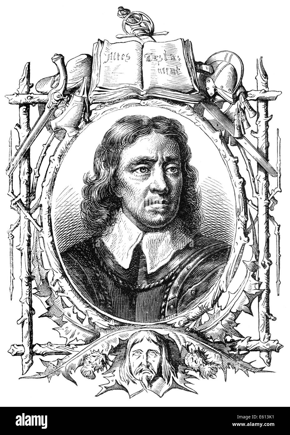 Oliver Cromwell, 1599 - 1658, il fondatore della repubblica inglese Lord protettore di Inghilterra, Scozia e Irlanda, comandante della Foto Stock
