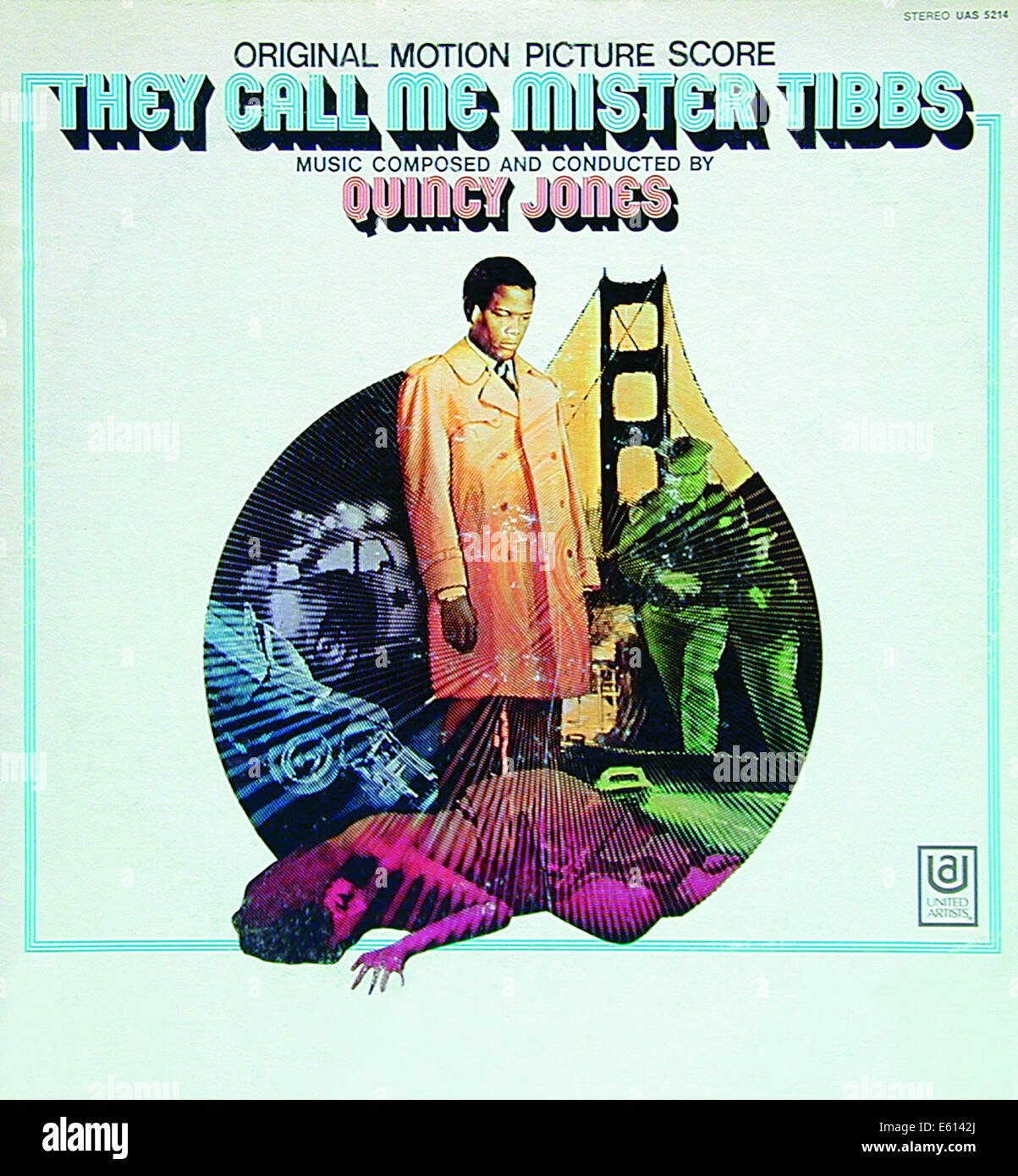 Coperchio della colonna sonora di LP 1970 film "Mi chiamano il sig. TIBBS'. Colonna sonora di Quincy Jones. La cortesia Granamour Weems collezione. Foto Stock