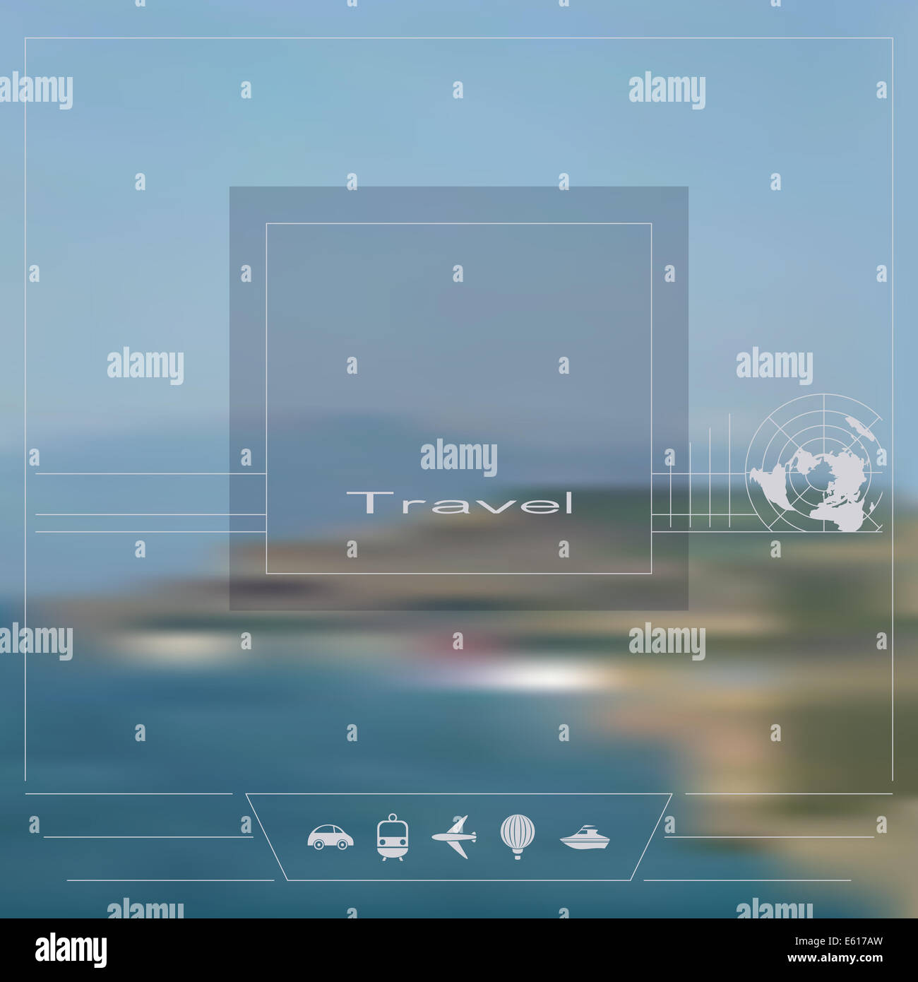 Sfondo sfocato. Tema del viaggio Foto Stock