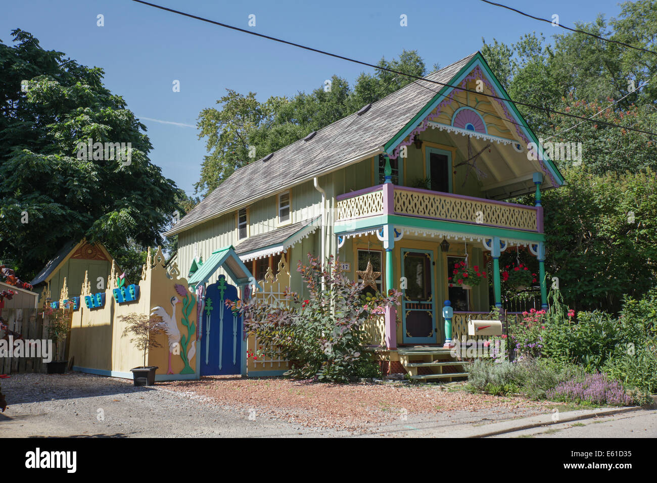 Coloratissima casa cottage grimsby gingerbread house Foto Stock