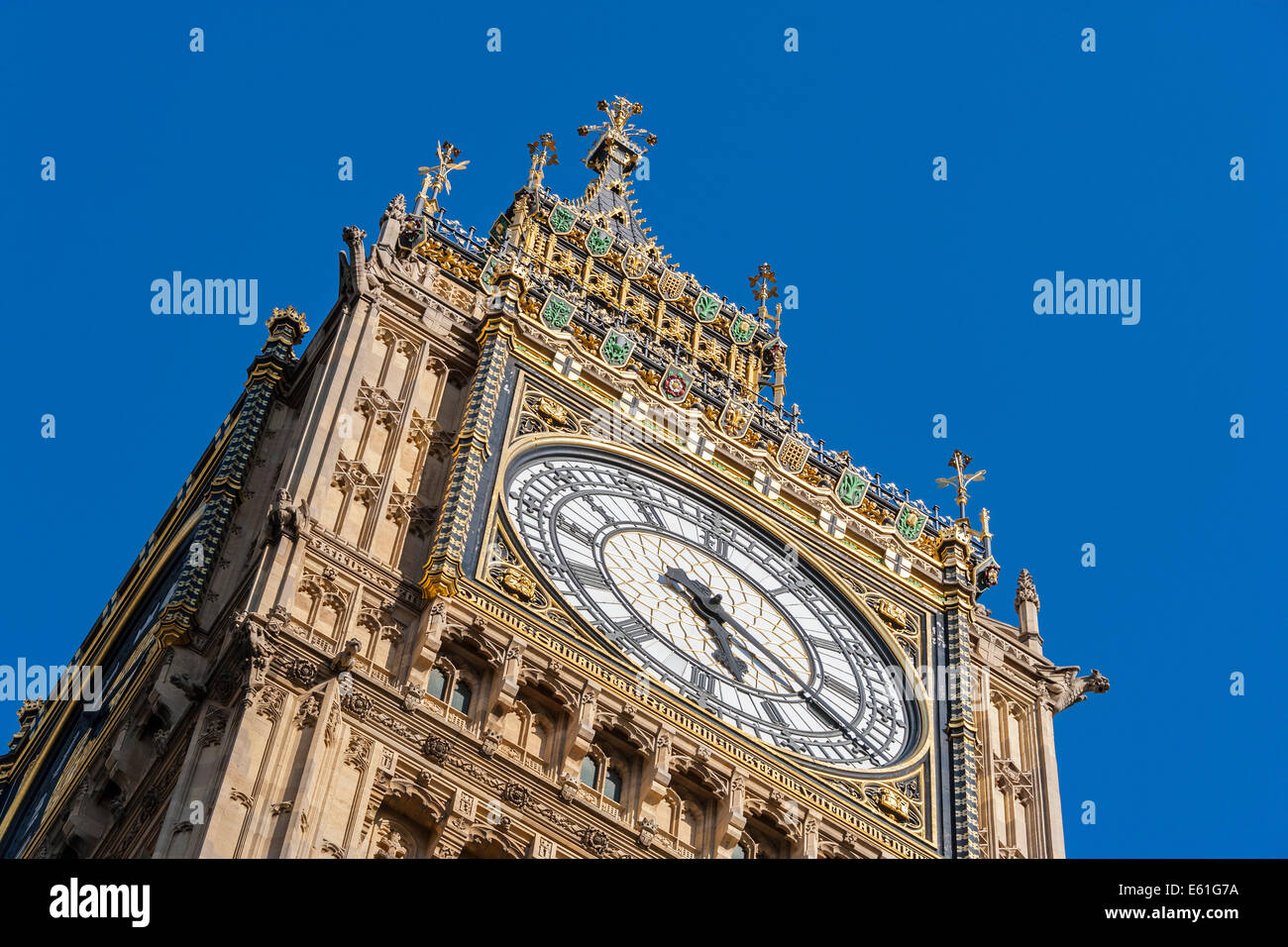 Elizabeth Carter torre orologio comunemente noto come Big Ben presso le Case del Parlamento Londra England Regno Unito. JMH6360 Foto Stock