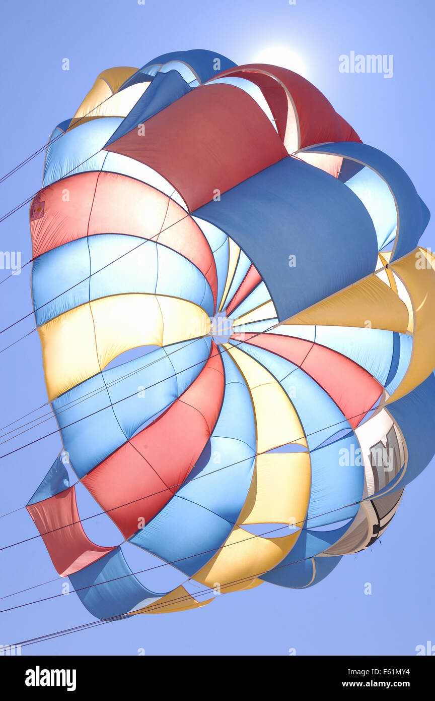 Paracadute, parasailing Foto Stock