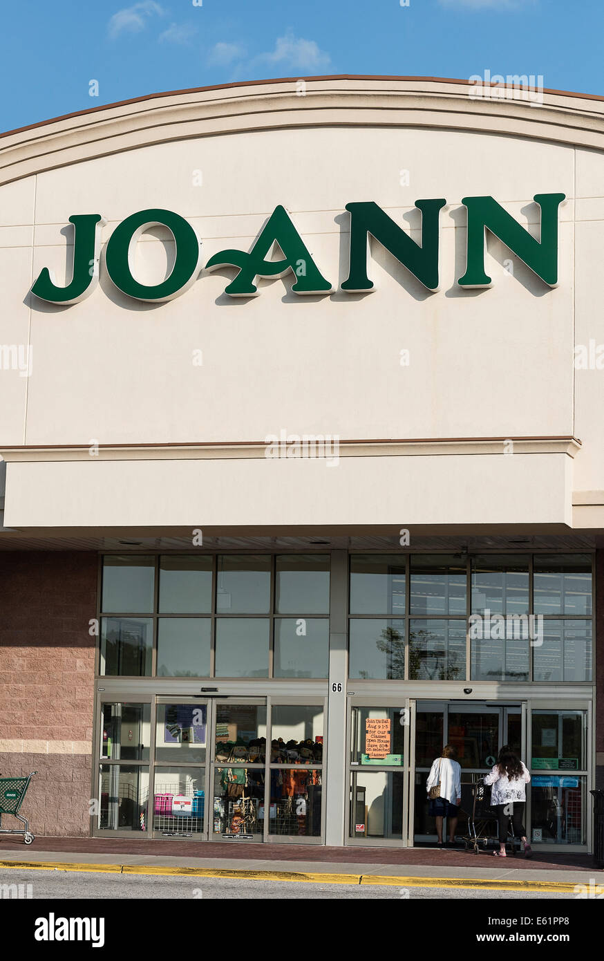 Joanne tessuto esterno del negozio, il Monte Laural, New Jersey, STATI UNITI D'AMERICA Foto Stock