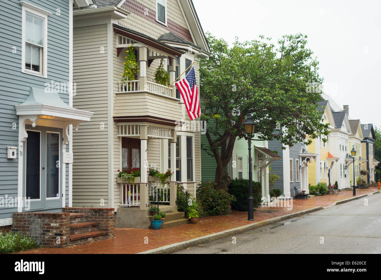 Il centro cittadino di New London storico quartiere del Connecticut Foto Stock