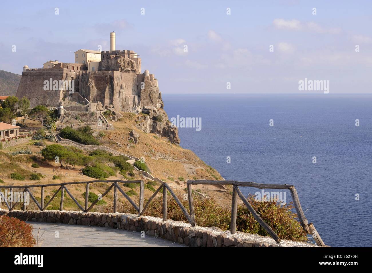 Isola di Capraia (Arcipelago Toscano, Italia), la fortezza di San Giorgio Foto Stock