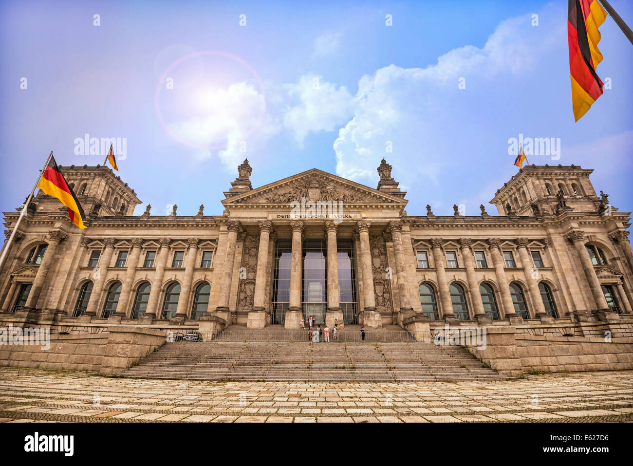 Il tedesco il palazzo del Parlamento (Reichstag di Berlino Foto Stock