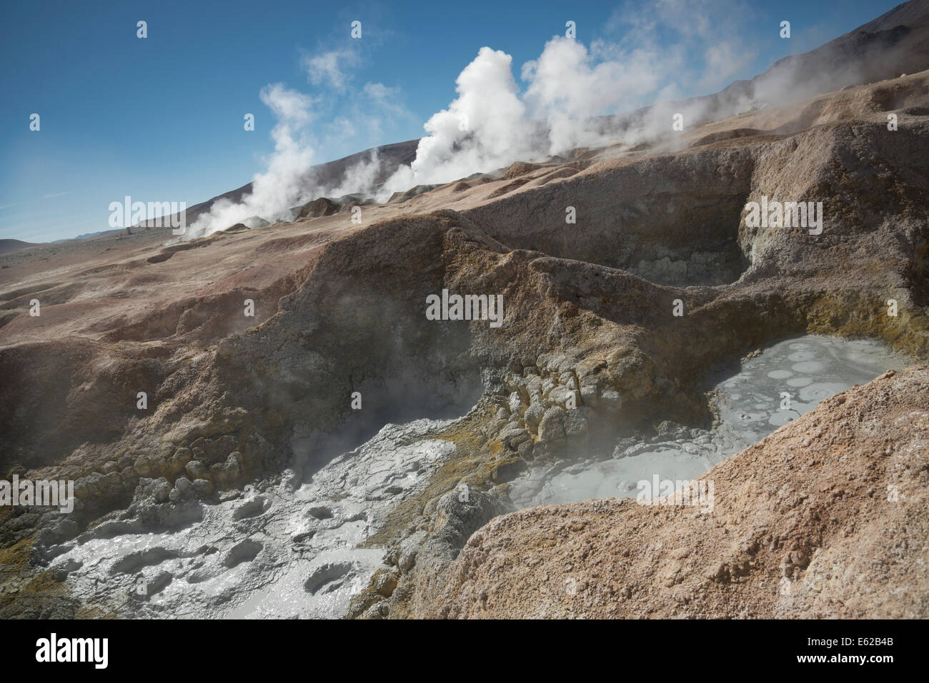 Sol de Manana vulcano in Bolivia. Foto Stock