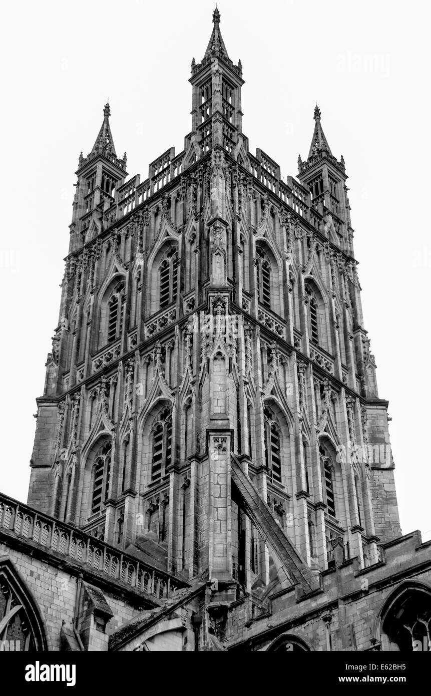 La cattedrale di Gloucester torre centrale Foto Stock