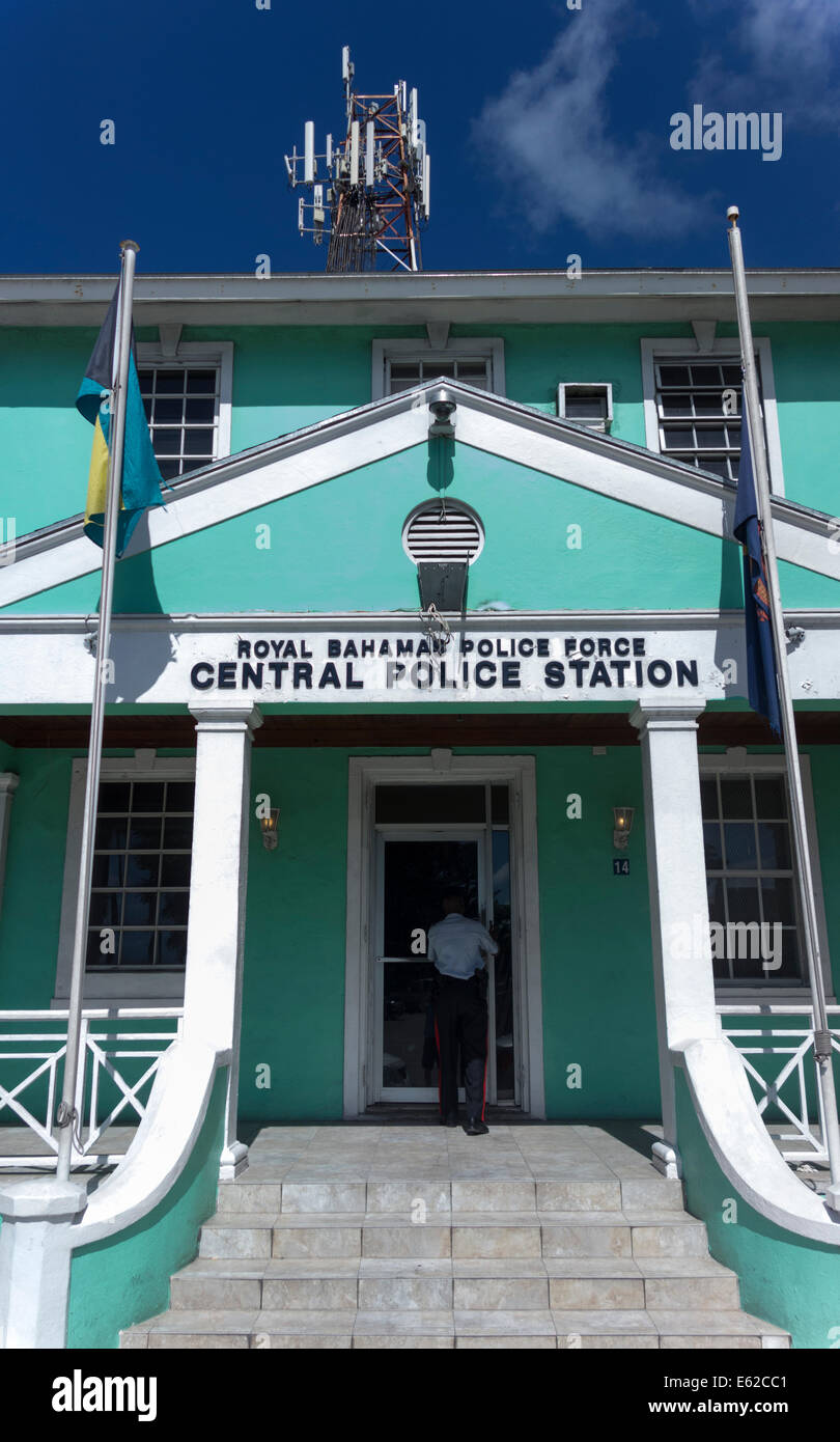Stazione centrale di polizia, Royal Bahamas forza di polizia, Nassau, Isola Provvidenza, le Bahamas Foto Stock