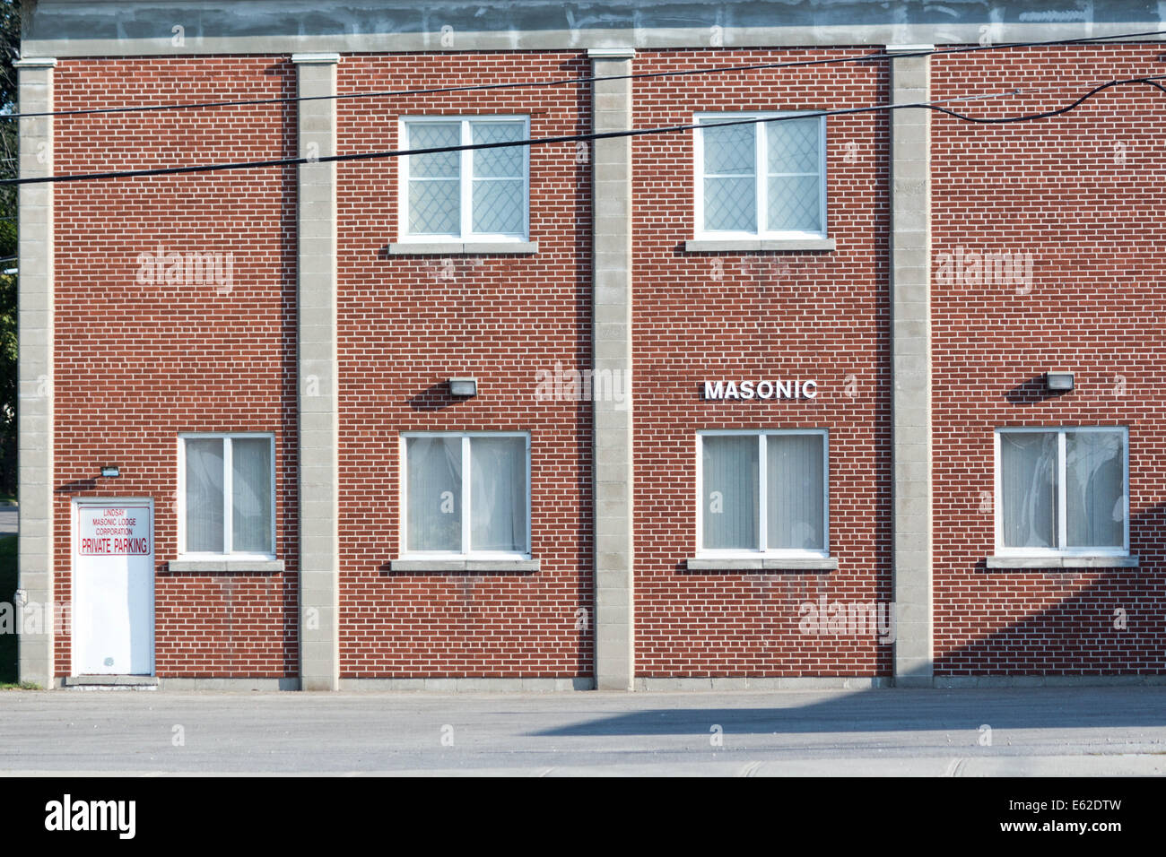 Il Masonic Lodge in Lindsay, Ontario Canada Foto Stock