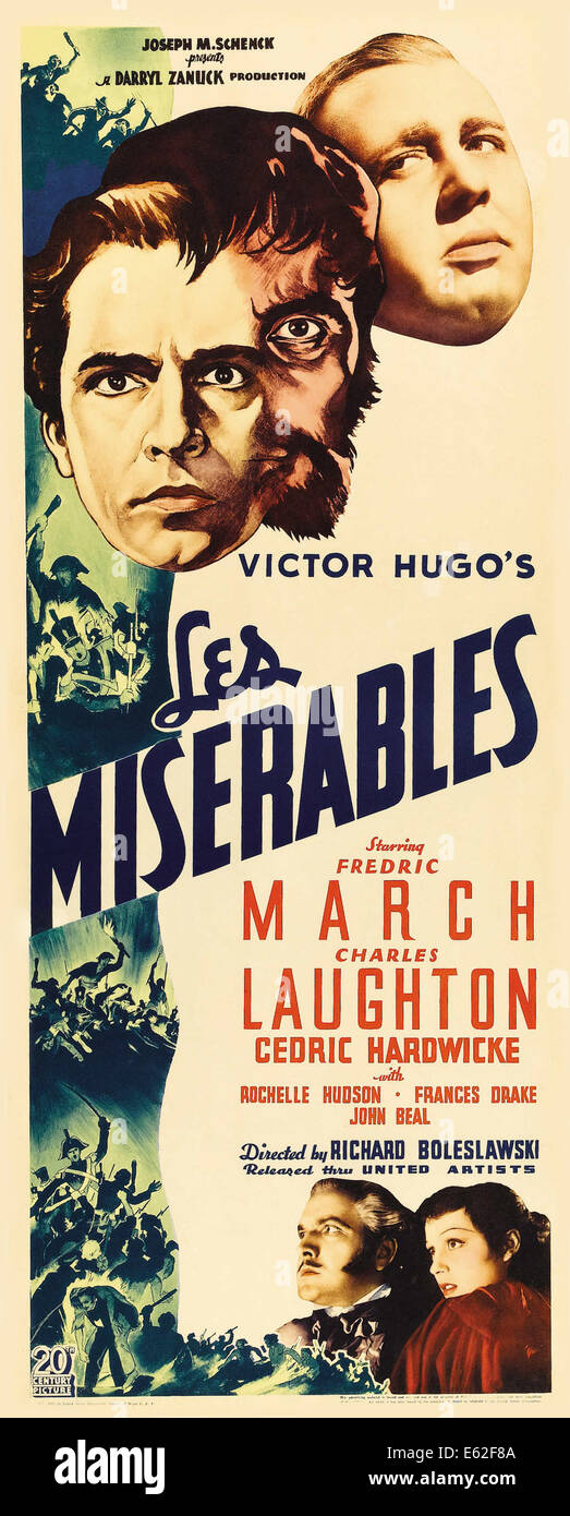 LES MISÉRABLES - Movie Poster - diretto da Richard Boleslawski - XX Century Fox 1935 Foto Stock