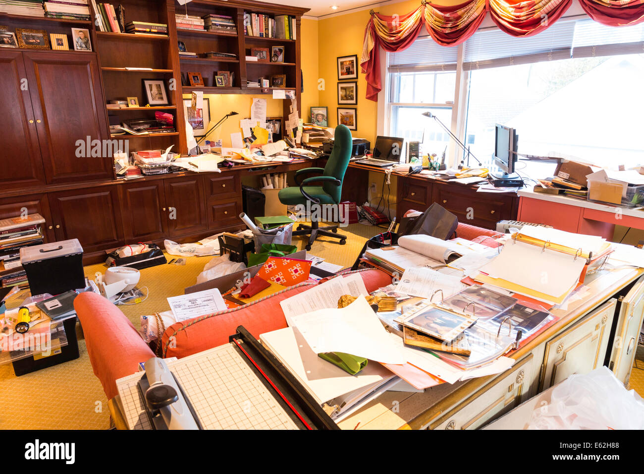 Confuso Home Office, casa residenziale, STATI UNITI D'AMERICA Foto Stock