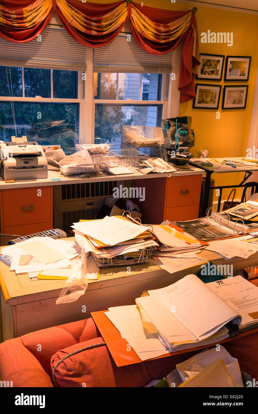 Confuso Home Office, casa residenziale, STATI UNITI D'AMERICA Foto Stock