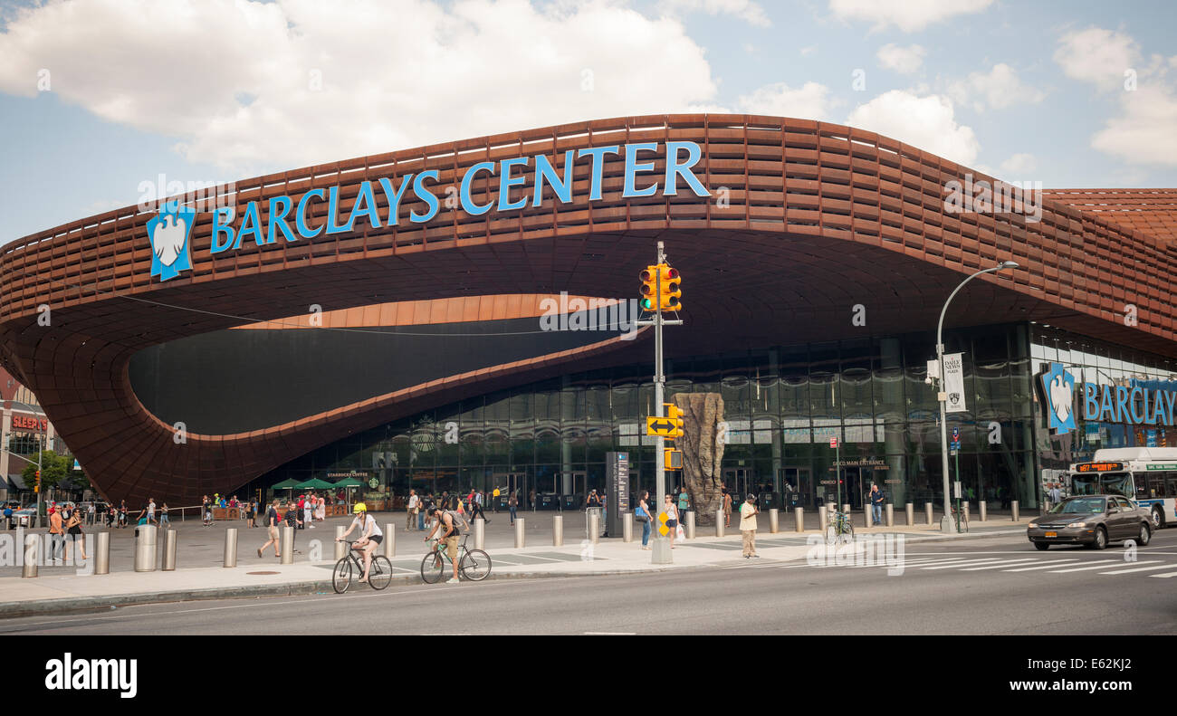 La Barclays Center di Brooklyn a New York sabato 9 agosto 2014. Foto Stock