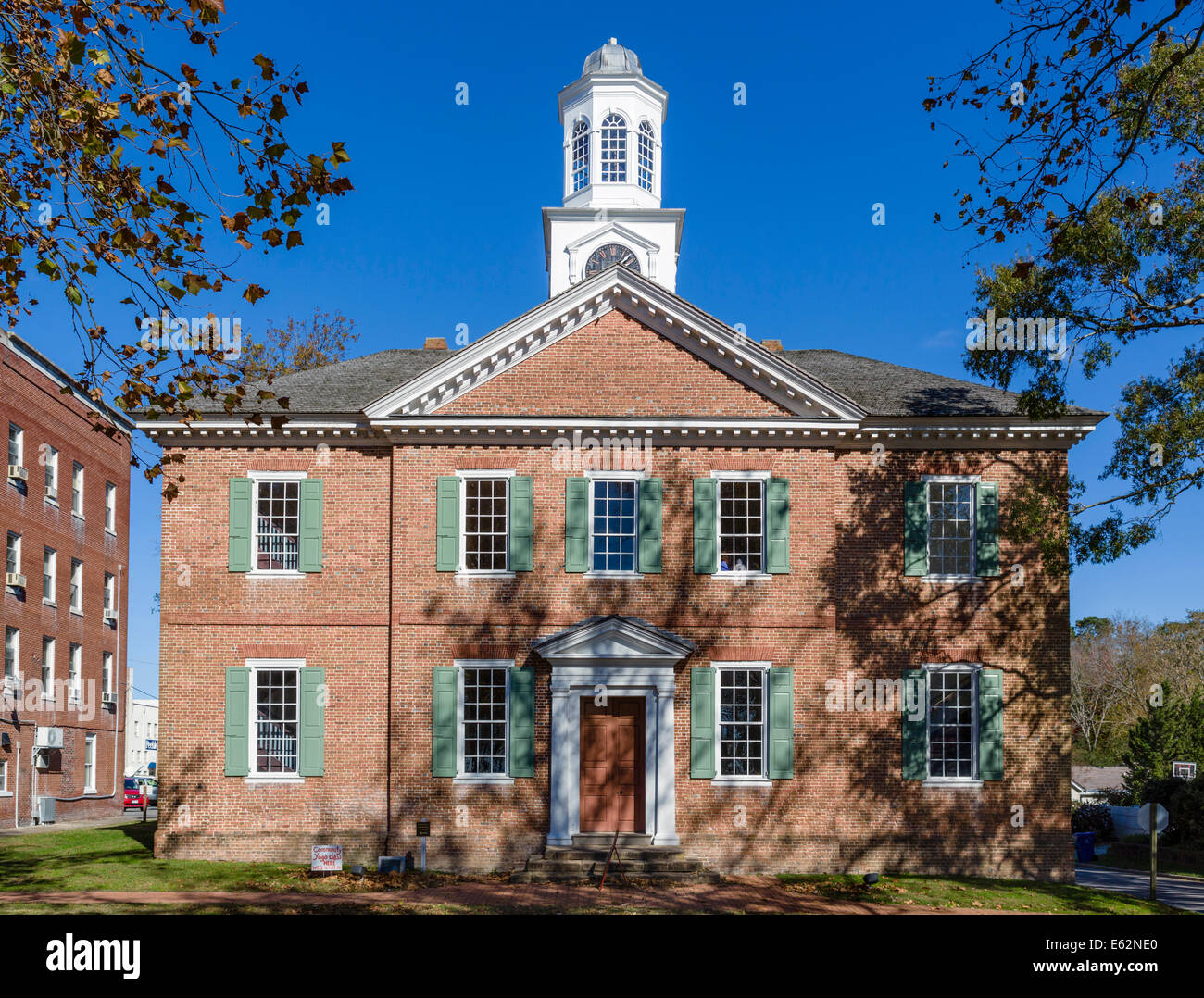 Historic Chowan County Courthouse in Edenton, Albemarle regione, North Carolina, STATI UNITI D'AMERICA Foto Stock