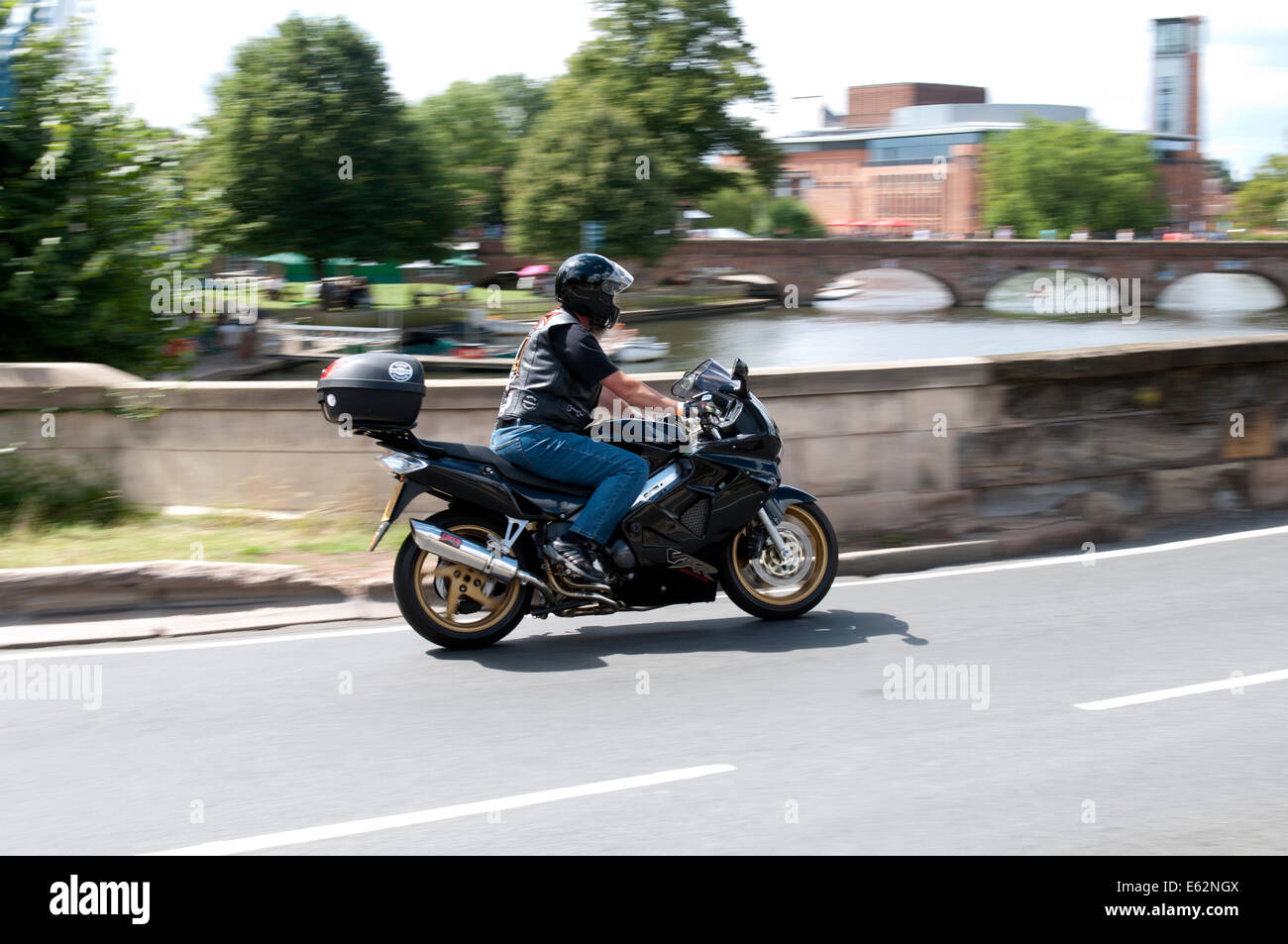 Honda VFR motociclo, Stratford-upon-Avon, Regno Unito Foto Stock