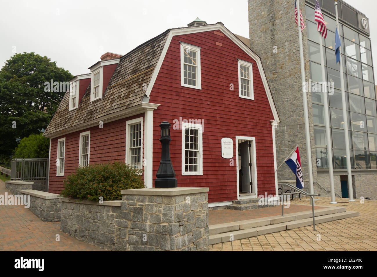 Nathan Hale School House di New London CT Foto Stock