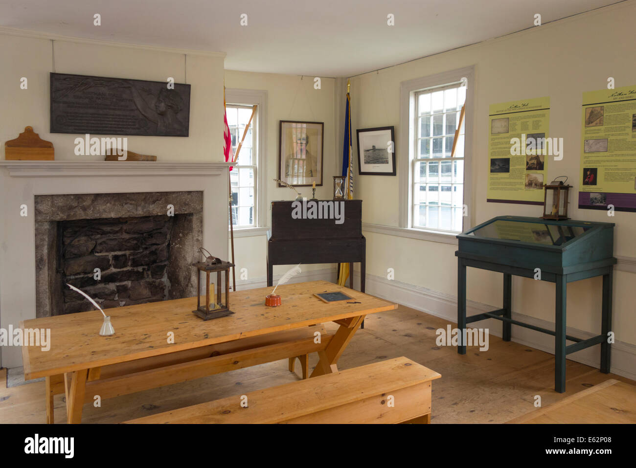 Nathan Hale School House di New London CT Foto Stock