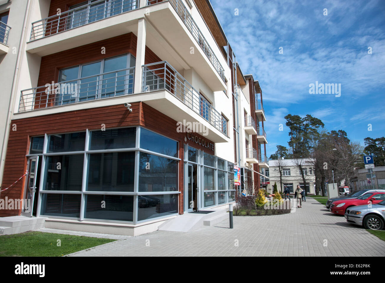 Proprietà e alberghi in lettone seaside beach resort Jurmala, 2010 Foto Stock