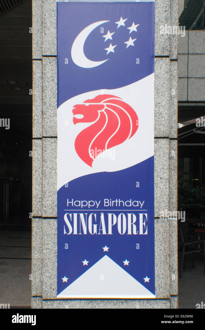 Per celebrare la Giornata nazionale 2014, Singapore Foto Stock