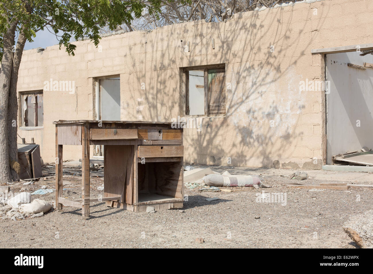 Edifici abbandonati, Dibba, Emirati Arabi Uniti Foto Stock