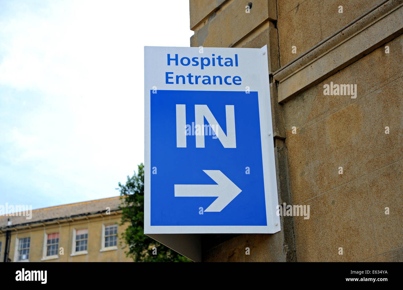 Brighton Regno Unito - Brighton ospedale generale di entrata SEGNO NHS Sussex British National Health Foto Stock