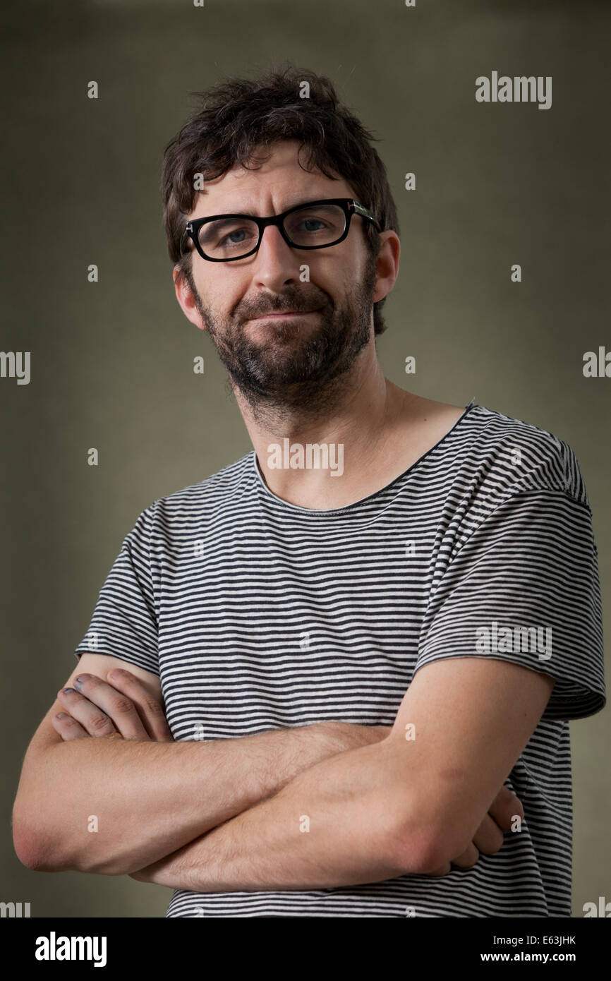 Edimburgo, Scozia, Regno Unito. 12 Ago, 2014. Mark Watson, comico e romanziere, all'Edinburgh International Book Festival 2014. Edimburgo, Scozia. 13 agosto 2014 Credit: GARY DOAK/Alamy Live News Foto Stock