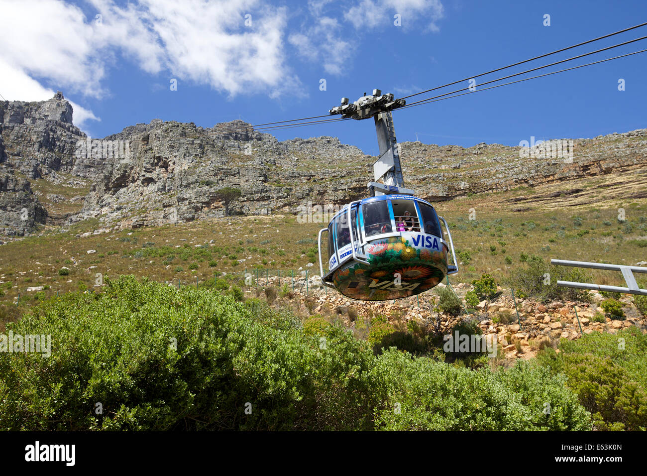 Cape Town, cabinovia di Table Mountain, Sud Africa Foto Stock
