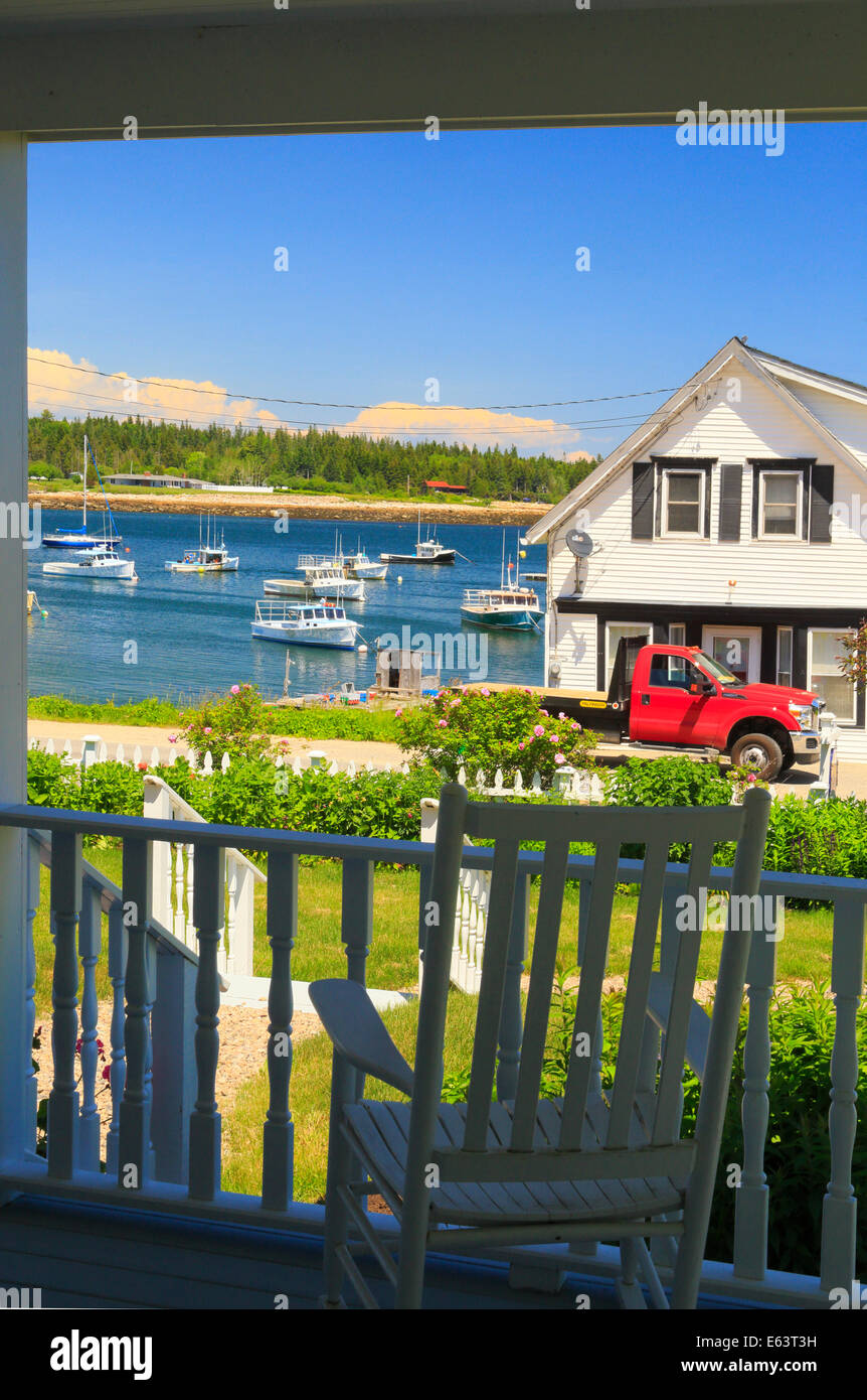 Elsas Inn, prospettiva Harbour, Maine, Stati Uniti d'America Foto Stock