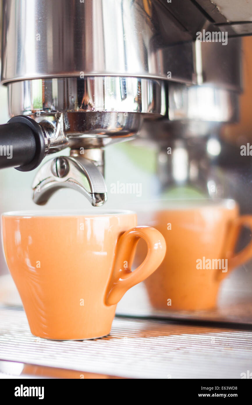 Orange tazza di caffè per espresso, stock photo Foto Stock