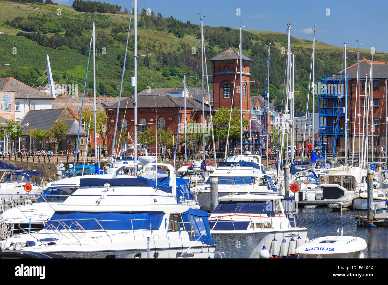 Marina di Swansea Swansea Galles Foto Stock