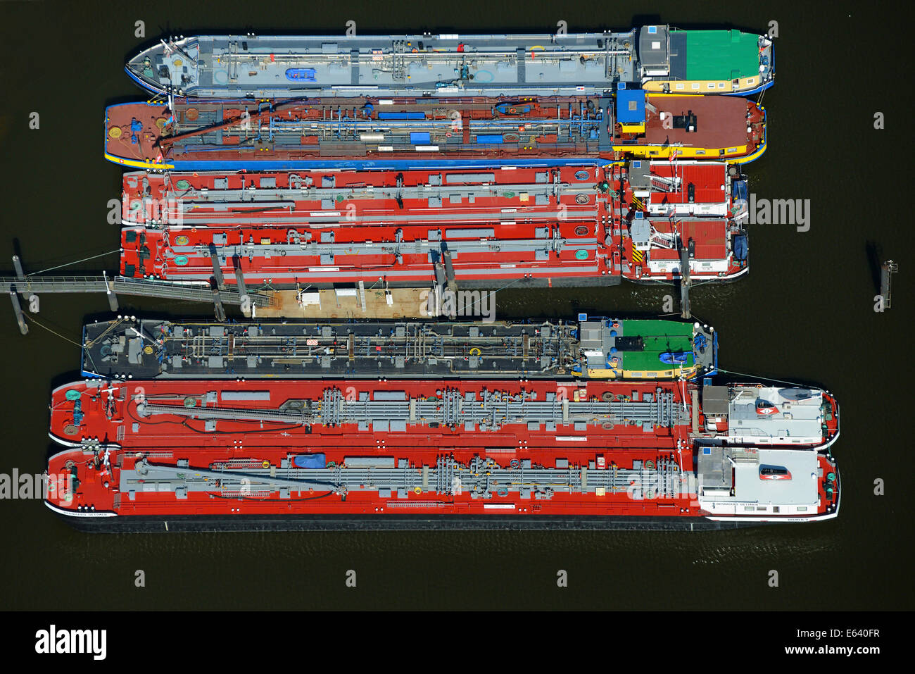 Alimentazione, navi petroliere di Dettmer shipping company, la fornitura di materiali di consumo per il traffico marittimo, il porto di Amburgo, Amburgo, Germania Foto Stock