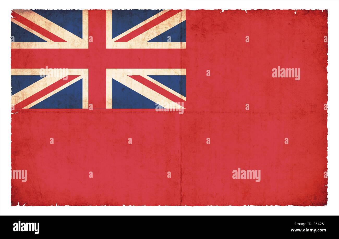Red Ensign della Gran Bretagna (merchant flag) creato in stile grunge Foto Stock