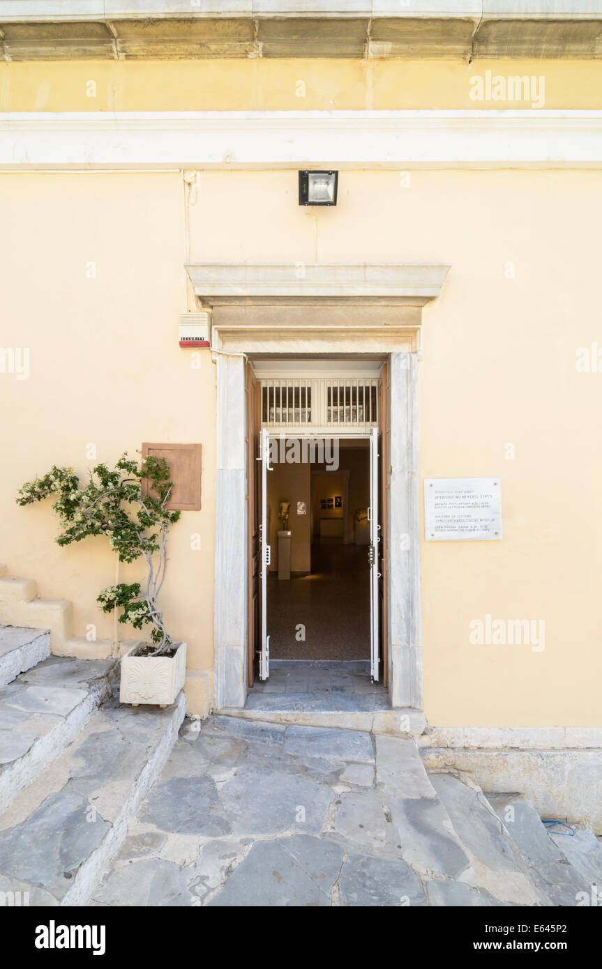 Syros Museo Archeologico a lato del Municipio, Ermoupoli, Syros Island, cicladi grecia, Foto Stock