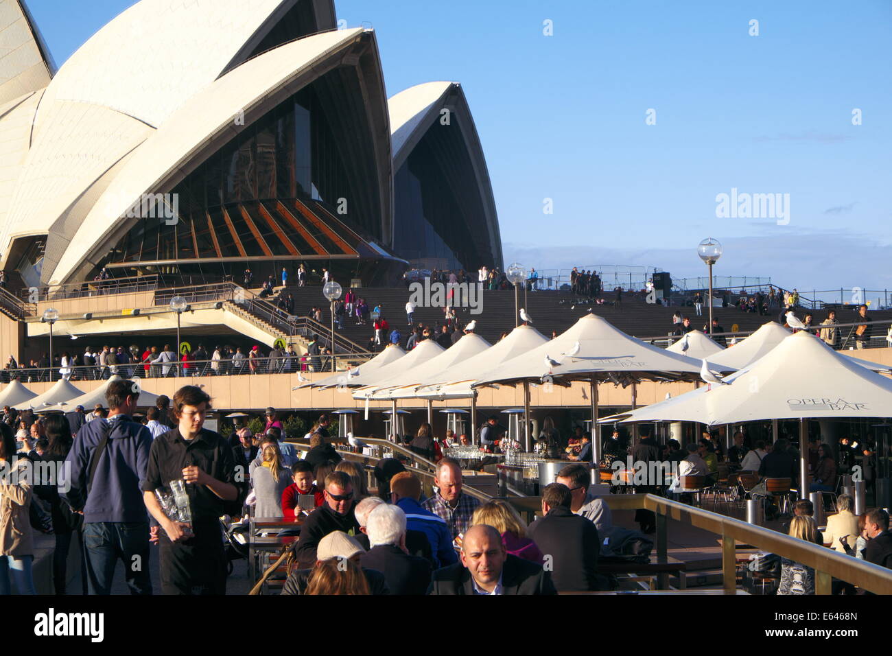 La Sydney Opera House e su un giorno di agosto,l'australia Foto Stock