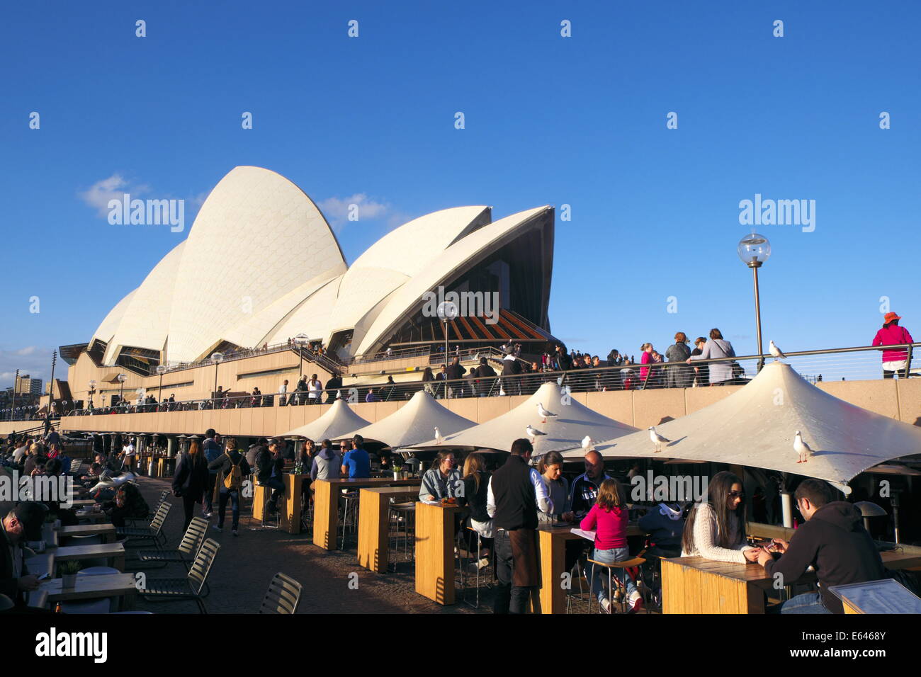 La Sydney Opera House e su un giorno di agosto,l'australia Foto Stock