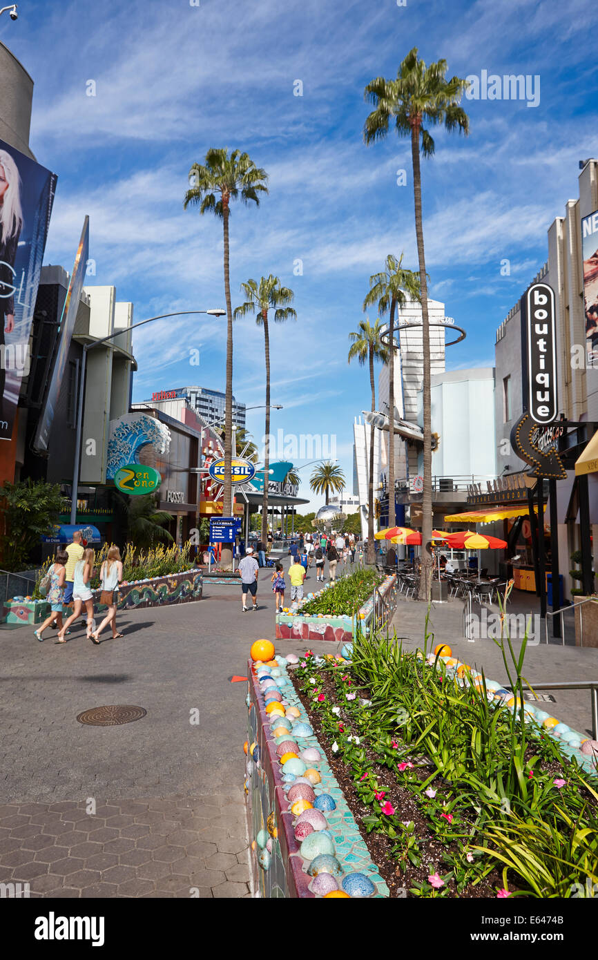 Universal City Street scene. Los Angeles, California, Stati Uniti. Foto Stock