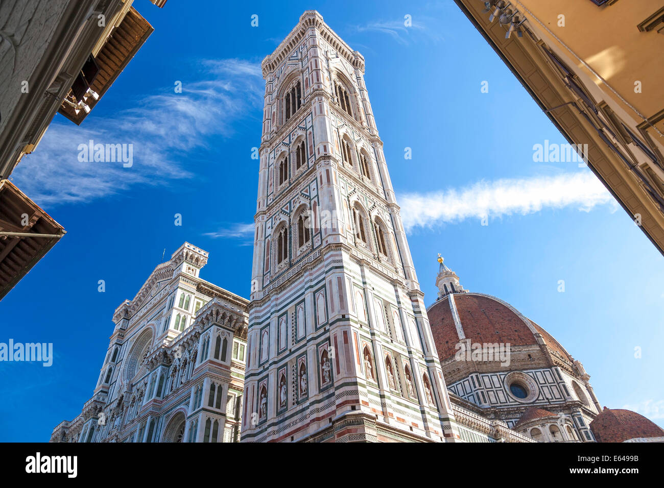 Torre del Campanile del Duomo di Firenze Toscana Italia Foto Stock