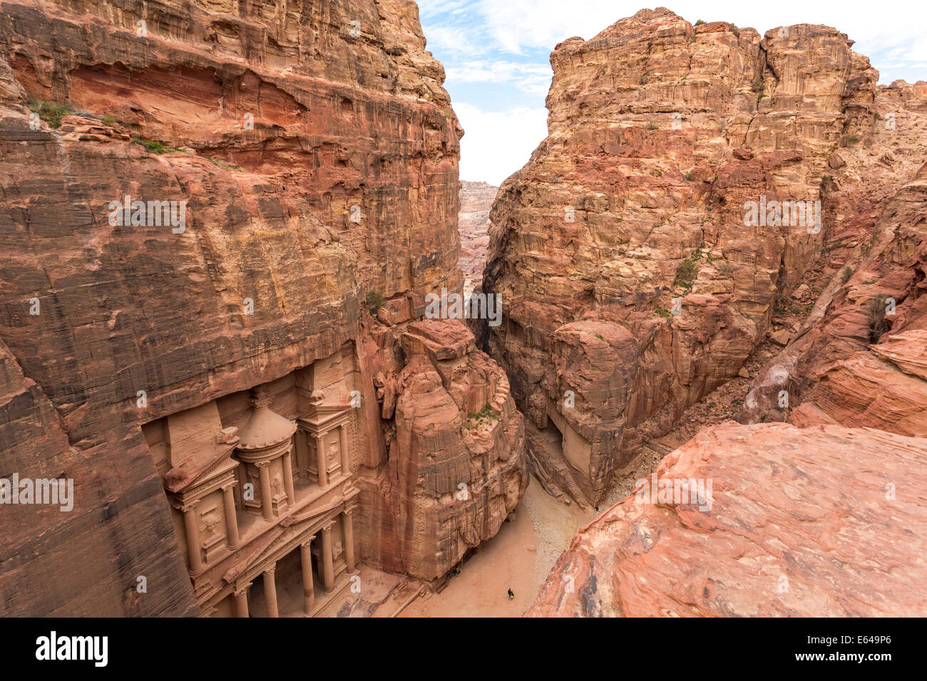 Il Tesoro, (El Khazneh), Petra, Giordania Foto Stock