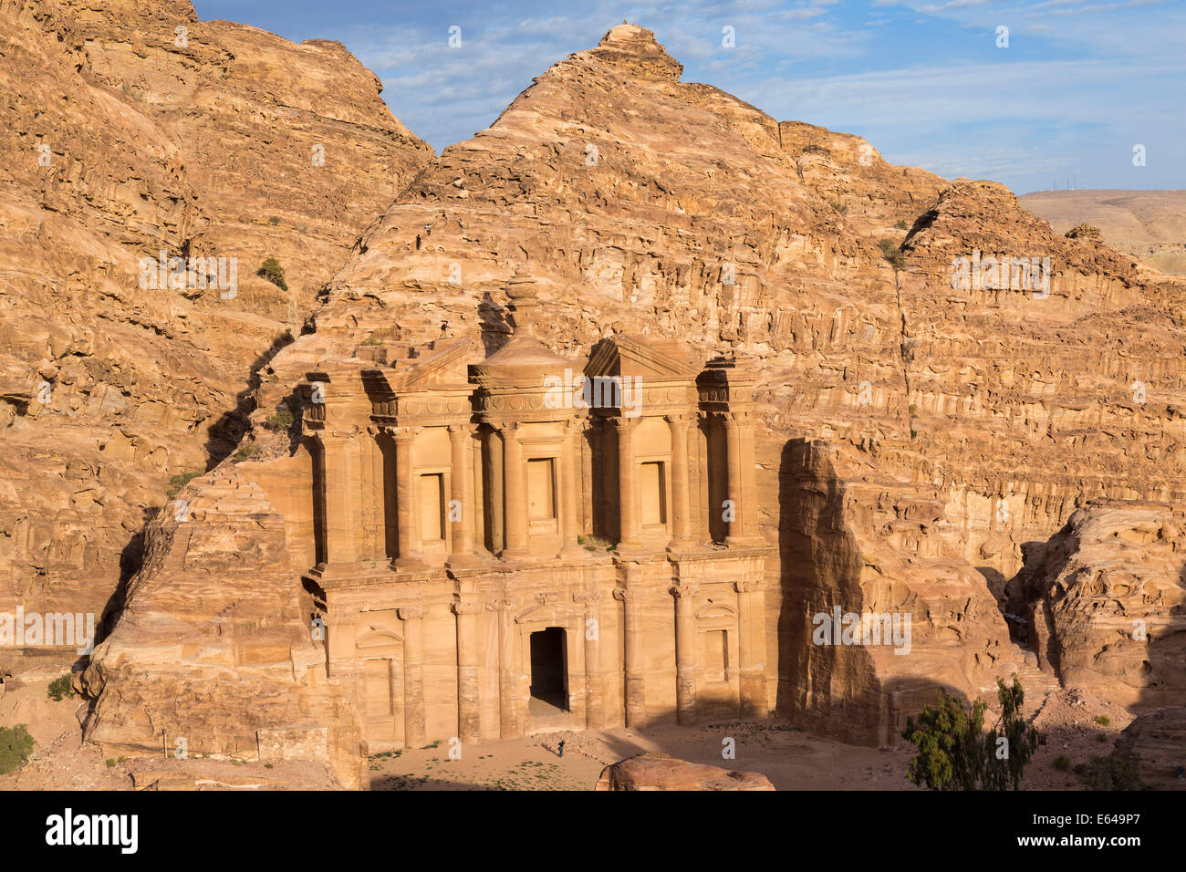Monastero (Al-Deir), Petra, Giordania Foto Stock