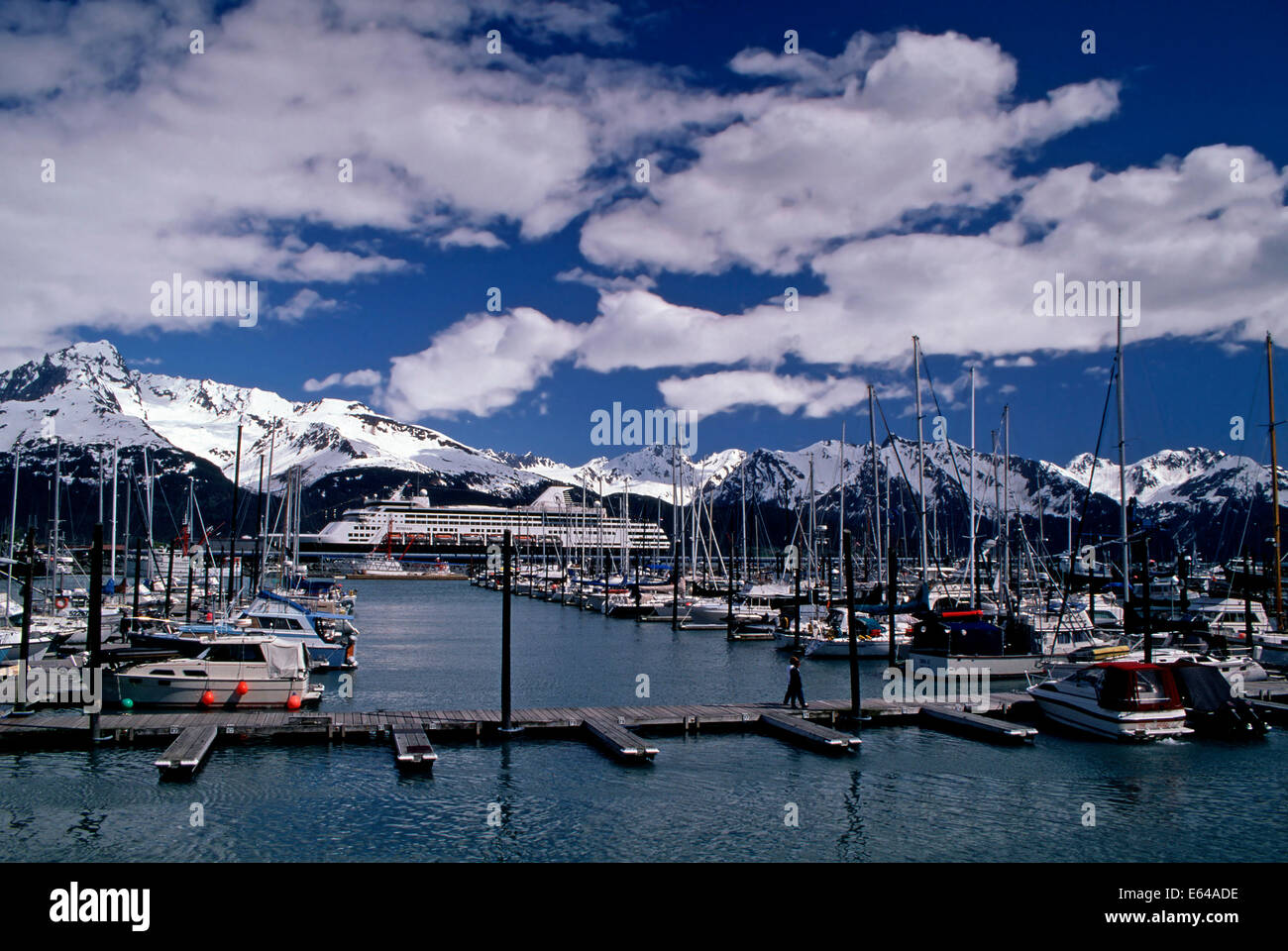 Piccola barca porto,Seward,Alaska Foto Stock