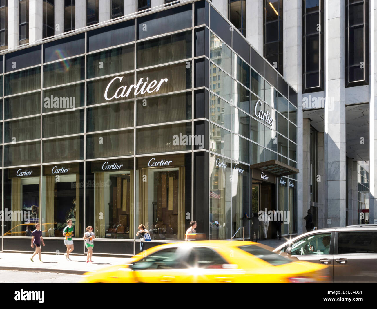 Temporanea Storefront Cartier, NYC Foto Stock