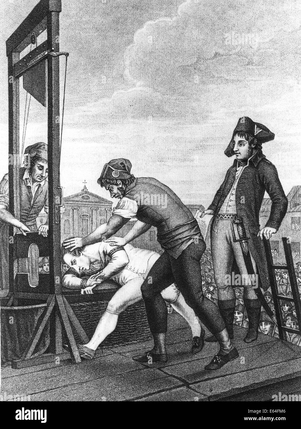 MAXIMILIEN de ROBESPIERRE (1758-1794), uomo politico francese eseguiti durante la Rivoluzione francese - stampa contemporanea Foto Stock